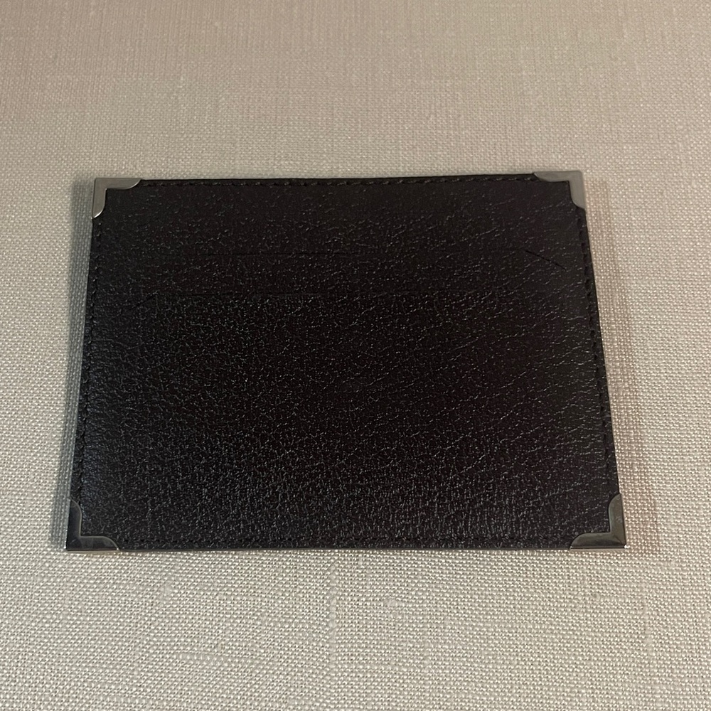 Credit Card Case grain leather brown 3 slots on each side